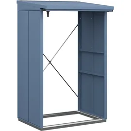 Hörmann Kaminholzregal Elegant-V Typ 1 112,7 x 102,5 x 198 cm taubenblau