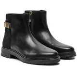 Tommy Hilfiger Shoes Leder-Ankle-Boots in Schwarz - 37