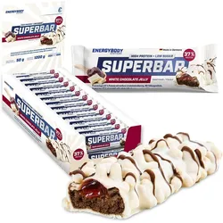 Superbar White Chocolate Jelly, Proteinriegel, 37 % Eiweiß, 24 x 50 g One Size