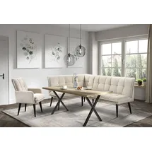 exxpo - sofa fashion Eckbank EXXPO - SOFA FASHION "Mocca Essbank, Sitzbank", beige, B:240cm H:94cm T:161cm, Sitzbänke, Eckbank, hoher Sitzkomfort, bequem und elegant, hochwertige Detailverarbeitung