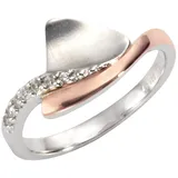 ZEEme Silber 925 zweifarbig mit Zirkonia weiß Gr.: 52