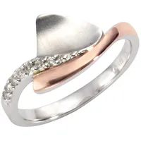 ZEEme Silber 925 zweifarbig mit Zirkonia weiß Gr.: 52