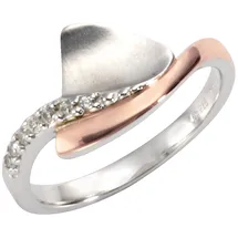 ZEEme Silber 925 zweifarbig mit Zirkonia weiß Gr.: 52