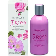 L'Erbolario 3 Rosa Bade und Duschgel, 1er Pack (1 x 250 ml)