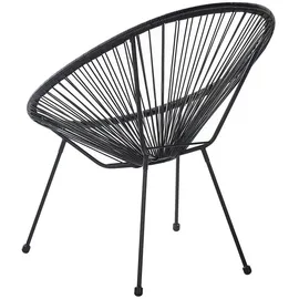 Beliani Balkonstuhl 70 x 87 x 90 cm schwarz
