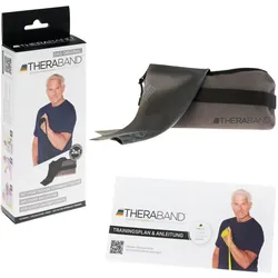 Theraband Fitnessband 2,5 m in Türanker-Tasche 999 - schwarz 3,3 Kg