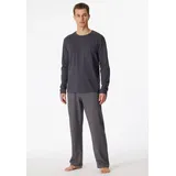 SCHIESSER Pyjama »"Ebony"«, (2 tlg.), mit rundem Halsausschnitt, schwarz