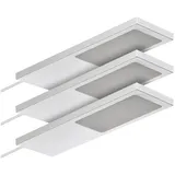 SO-Tech SOTECH LED-Möbelleuchte GIULIA II ohne Sensor silbergrau, 2700K warmweiß inkl. Trafo & Verteiler, 3er Set