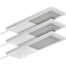 SO-Tech SOTECH LED-Möbelleuchte GIULIA II ohne Sensor silbergrau, 2700K warmweiß inkl. Trafo & Verteiler, 3er Set