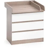 Vicco Wickelkommode Wickeltisch Kommode mit 3 Schubladen Emma