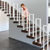 Handlauf Treppe, TreppengeläNder Innen für Treppen, GeläNder Treppe EingangsgeläNder U-FöRmiger GeläNder Treppe Handlauf Treppenhandlauf Bausatz Handlauf Schwarz (35cm, Stil 2)