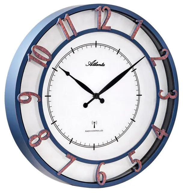 Paragon (Atlanta) Quarzwanduhr 4547 Ø 45,5 cm Alu, Eisen, Stahl & Metall