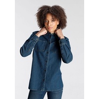 Arizona Jeansjacke »Shacket Denim - Hemdjacke«, aus Baumwolle und Elasthan, lässige Passform, po-bedeckende Länge, Gr. 40, dark blue used, , 93508029-40