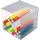Deflecto Organisationsbox Cube, 4 Fächer, glasklar