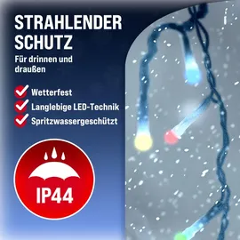 monzana Lichtervorhang LED 400 LED 40 m Bunt