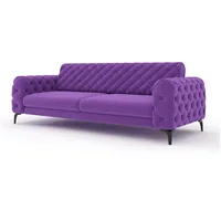 Möbeldreams Chesterfield-Sofa Arizona Sofa Chesterfield mit Schlaffunktion lila