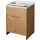 Cr Waschtrog mit Unterschrank mit 2 Türen, LxBxH: 600x500x850mm
