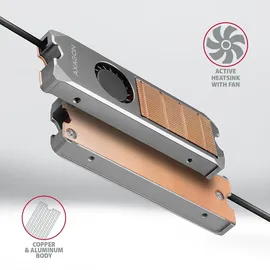 AXAGON CLR-M2FAN Kühlkörper für M.2 SSD