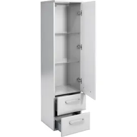 Saphir Quickset Badschrank 35 x 136,1 x 33 cm Weiß