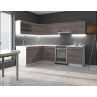 Küchen-Preisbombe Winkelküche L-Form 250 x 170 cm weiß