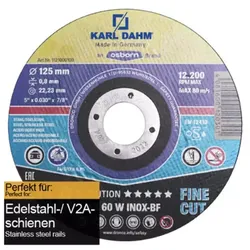 Metallsägeblatt V2A extra dünn Ø125 mm Art. 11946