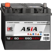 HR HiPower ASIA Autobatterie 12V 60Ah Japan Pluspol Links Starterbatterie ersetzt 40Ah 50Ah 65Ah 70Ah