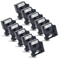 Labelwell 10x Schriftband Ersatz für Dynmo 45013 D1 S0720530 Schwarz auf Weiß 12mm x 7m 0.47 Kompatibel für Dynmo LabelManager 160 210D 220P 360D 280 420P 450D PnP Labelpoint 250 150 100
