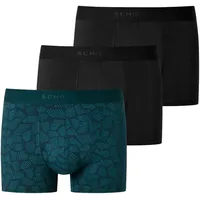 SCHIESSER Boxershorts (3er Pack), mit softem Logo-Webgummibund, Gr. 6, 920-sortiert 10, - Serie »"95/5"«, Unterhose, Logobund Schwarz/Blau L