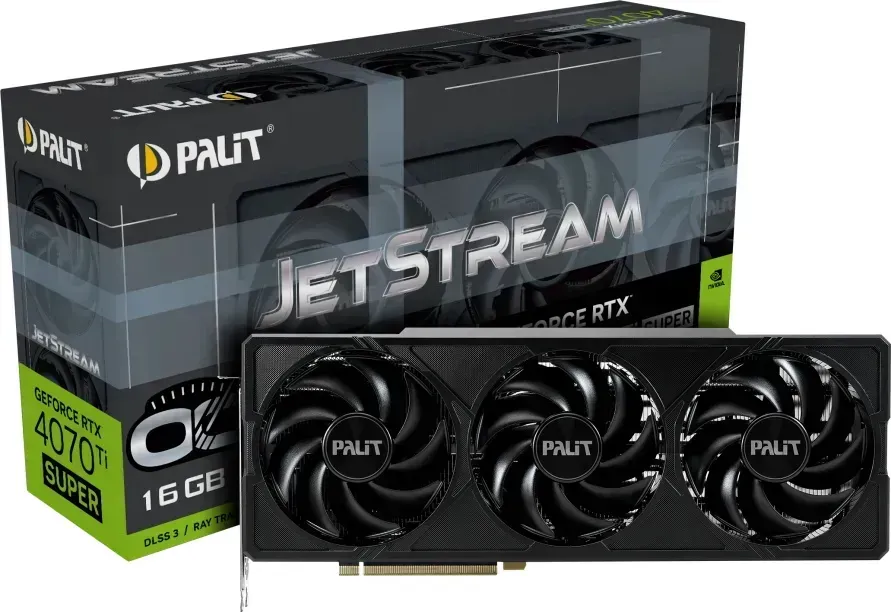 Palit GeForce RTX 4070 Ti SUPER JetStream OC - 16GB GDDR6X, 1x HDMI, 3x DP