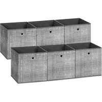 Songmics Aufbewahrungsbox 30 x 30 x 30 cm 6-tlg. grau