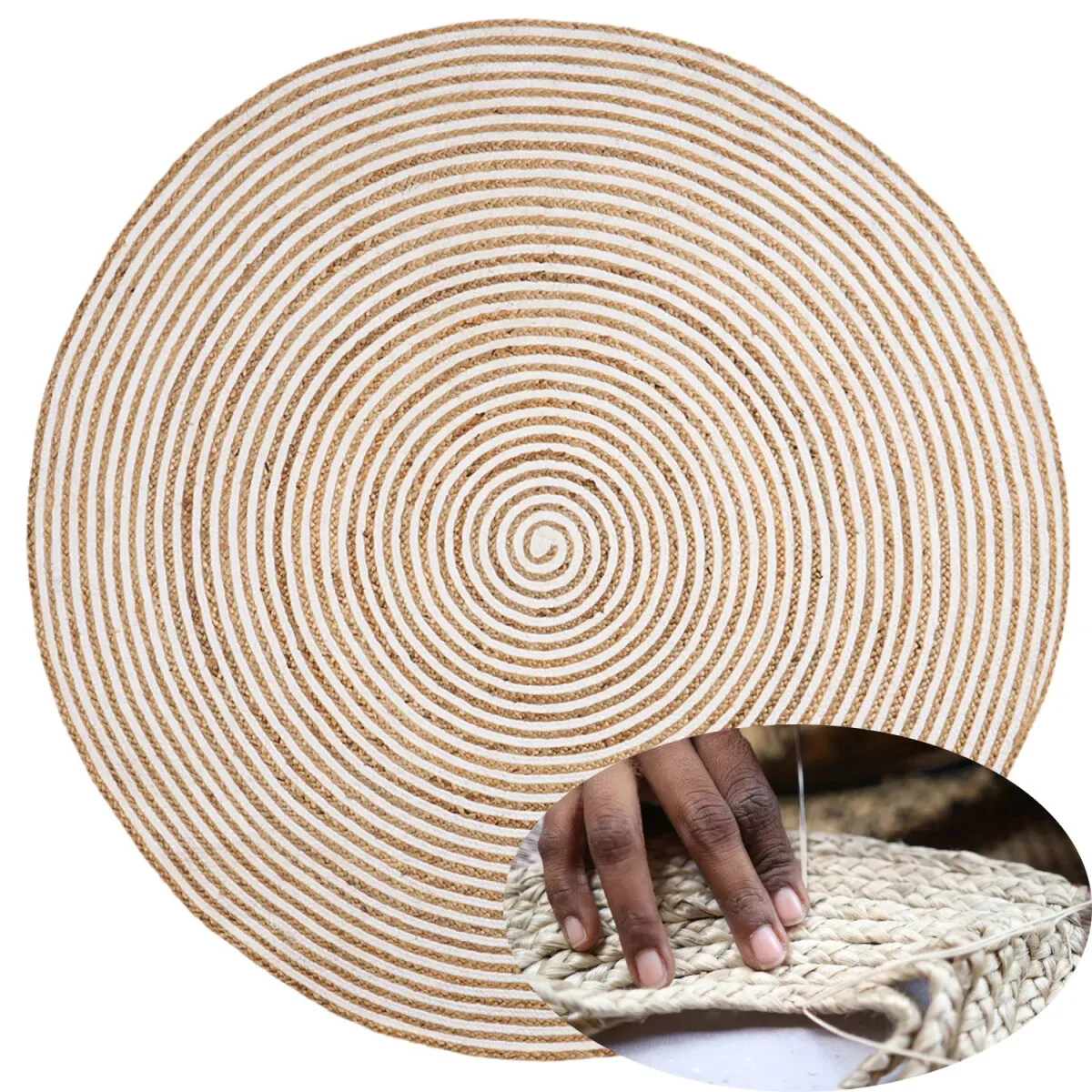 Runder Jute Teppich Rocio 150cm