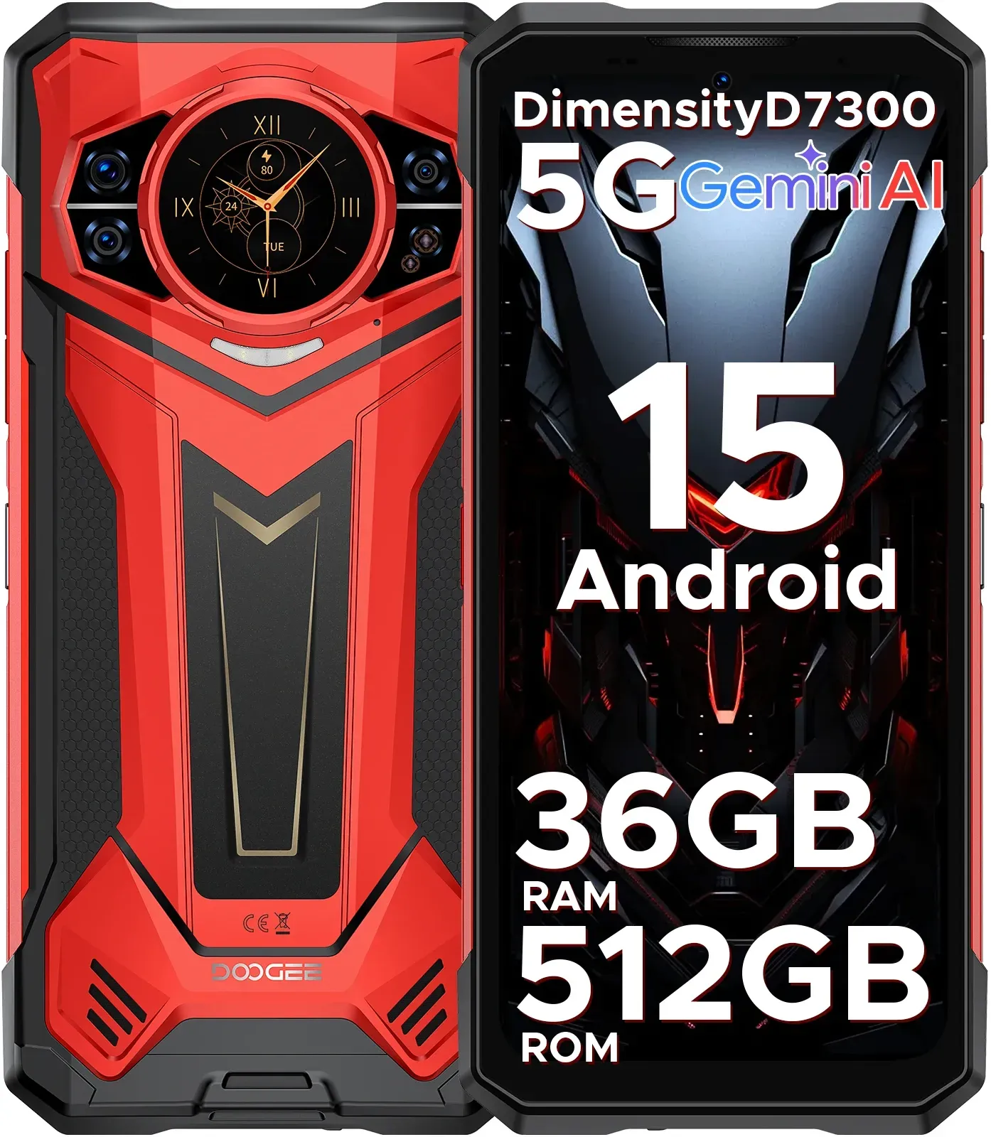 Doogee S200 Plus 5g Ai Robustes Telefon, Abmessung 7300, Gaming-Telefone, 1,32 Zoll Display auf der Rückseite, 12 + 512 GB, 6,72 Zoll, 10100 mAh Akku, Smartphone