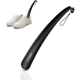 TYGA Schuhlöffel mit langem Griff, 43 cm lang, Kunststoff-Schuhlöffel für Männer und Frauen, mit Komfortgriff, lange Schuhlöffel, flexibel, extra lang, Schuhlöffel für ältere Menschen, Schwarz , Pack - Pack of 1
