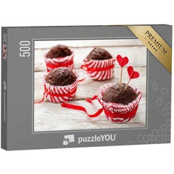 puzzleYOU Puzzle Schokoladenmuffins zum Valentinstag, 500 Puzzleteile, puzzleYOU-Kollektionen Festtage