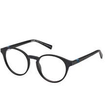 Timberland Rund Kunststoff Brillen in Matte Black für Unisex, Brille mit Sehstärke, optional mit Sonnenbrillen tönung oder Blaulichtfilter (Modell TB1826)