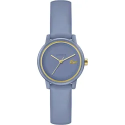 Quarzuhr LACOSTE "LACOSTE 12.12 SWIFT", blau, Armbanduhren, Damen, Armbanduhr, Damenuhr, Lederarmband, analog