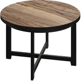 BO | Bistro Tisch | Ø80xH52cm | 25mm | Schwarzer Rand | Sheesham/ Schwarz