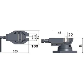 Optimum Schraubstock Metall 50 mm blau