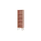Möbel Kraft Bücherregal 46 x 180 cm Buche rosa/pink