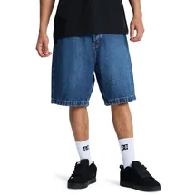 DC Shoes Jeansbermudas DC SHOES "Baggy", Herren, Gr. 32(M), stone indigo, Obermaterial: 75% Walkfrottier, 25% Walkfrottier;, Jeans