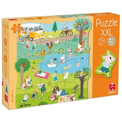 Goula Puzzle »Goula 53427 Puzzle XXL Tiere, Holzpuzzle«, 16 Puzzleteile, Made in Europe bunt