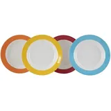 Gimex Colour Line Suppenteller, 4er-Set, Rainbow