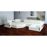 Xlmoebel Wohnlandschaft Zeitgemäßes Polstermöbel aus Leder Modernes Design Sofa Set, 1 Teile, Hergestellt in Europa weiß