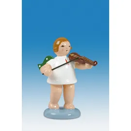 Rudolphs Schatzkiste Holzfigur Engel mit Geige und Krone Höhe 6cm NEU Holzengel Instrument Seiffen Erzgebirge Figur Dekoration Holzfiguren Weihnachten Fensterschmuck Spielzeug Deko Weihnachtsfigur