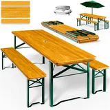 Bierzeltgarnitur 3-tlg klappbar 170cm für 8 Personen platzsparend wetterfest