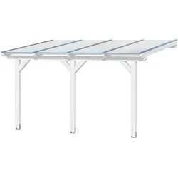 Terrassendach SKANHOLZ "Andria", weiß, B:434cm T:250cm, Leimholz, Terrassenüberdachungen, Leimholz