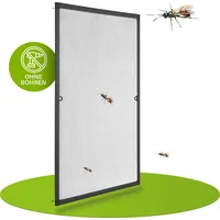 Juskys Fliegenschutzgitter mit Aluminiumrahmen 80 x 100 cm anthrazit