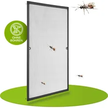 Juskys Fliegenschutzgitter mit Aluminiumrahmen 80 x 100 cm anthrazit