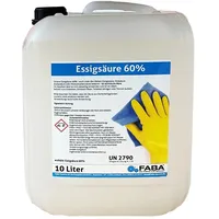Faba Chemie FABA Essigsäure 60% Essigessenz C2H4O2 Reiniger Entkalker