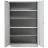 Proregal Xxxl Stahlschrank Hellgrau, Metall, Rechteckig, 120x195x60 cm, Arbeitszimmer, Aktenschränke